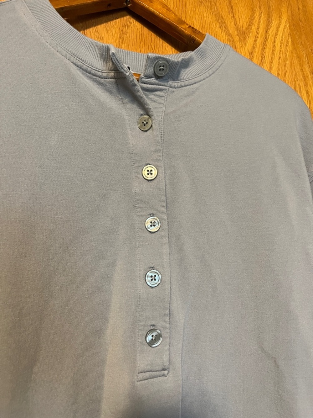 Athleta Light Periwinkle Henley Top - Picture 5 of 11